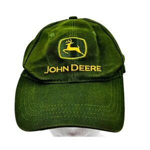 John Deere Hat‎ Cap Green Yellow Cary Francis Group One Size 100% Cotton Canvas